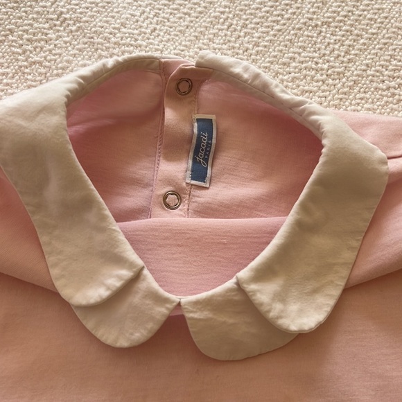 Jacadi Paris light pink white collared top - Picture 3 of 9